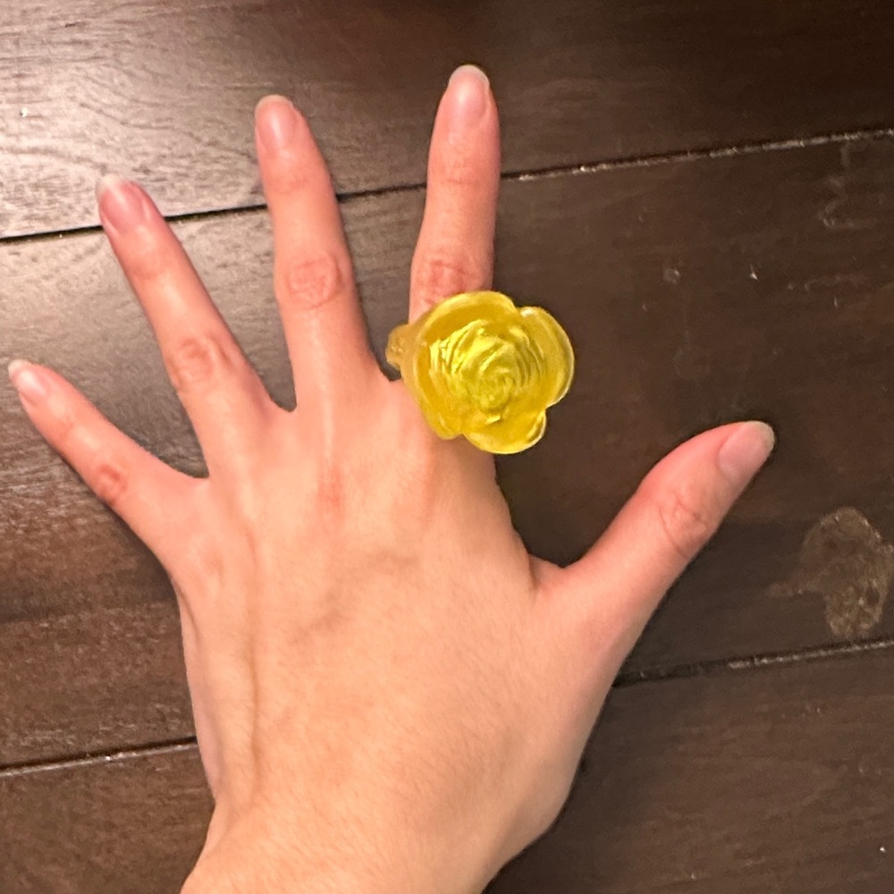 Yellow Rose Statement Ring